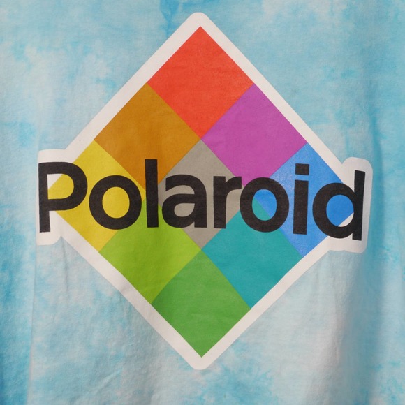 Polaroid Tie Dye Short Sleeve Crop Top Size L - Picture 2 of 11